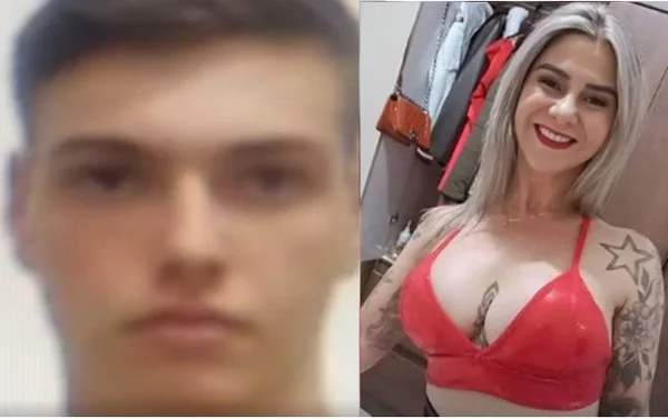 Homem e mulher de sutiã