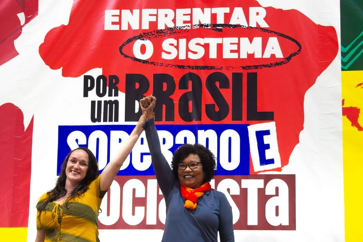 Vera Lúcia e Renata França, candidata a vice-governadora de São Paulo. Vera Lúcia e Renata França, candidata a vice-governadora de São Paulo.