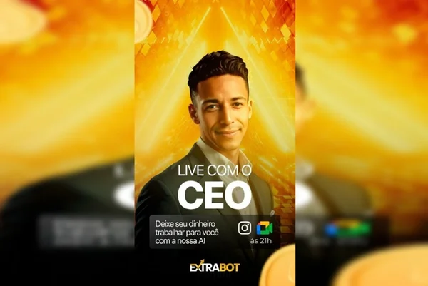 cartaz de anúncio de live com CEO