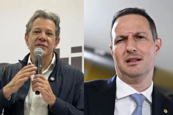 Fernando Haddad e Guilherme Derrite - Metrópoles