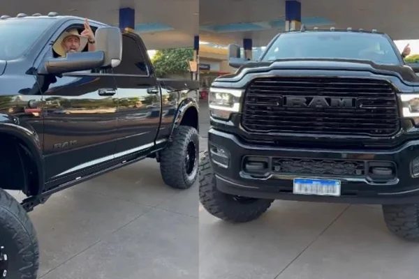 Caminhonete de luxo Dodge RAM Laramie, avaliada em R$ 500 mil