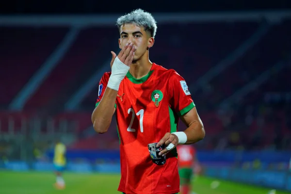 Imagem colorida da partida entre Brasil x Marrocos