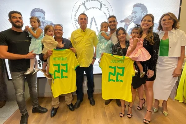 Veja fotos do encontro de Henrique & Juliano e Bolsonaro