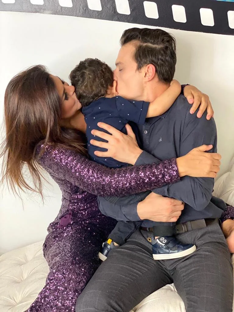 Mara Maravilha, o filho Benjamim e o marido, Gabriel Torres Mara Maravilha, o filho Benjamim e o marido, Gabriel Torres