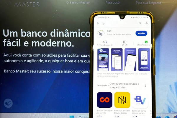 Imagem colorida de aplicativo do Fundo Garantidor de Crédito