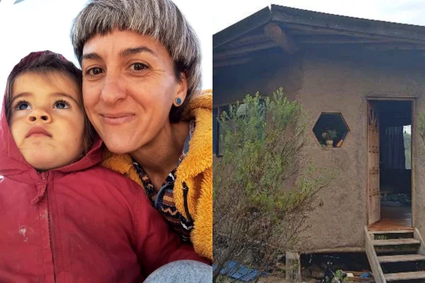 Fotos coloridas de Jéssica Belleti com o filho e casa da família