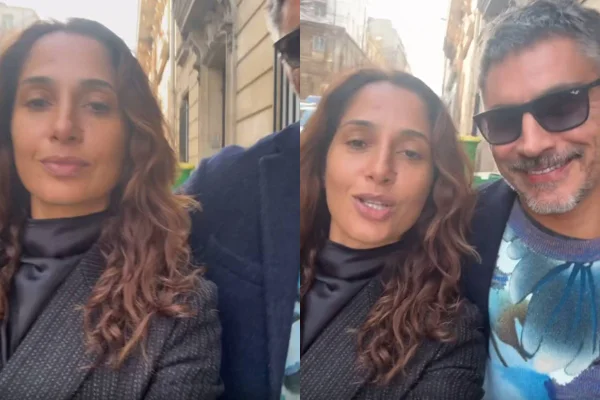 Montagem com prints do vídeo de Camila Pitanga - Metrópoles