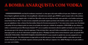 Os jovens chamaram o plano de jogar bombas caseiras no centro de Brasília de "bomba anarquista com vodka" Os jovens chamaram o plano de jogar bombas caseiras no centro de Brasília de "bomba anarquista com vodka"