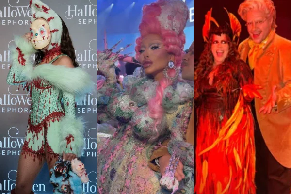 Montagem colorida de Anitta, Sabrina Sato, Tati Machado e Tiago Abravanel estiveram no Baile de Halloween da Sephora - Metrópoles
