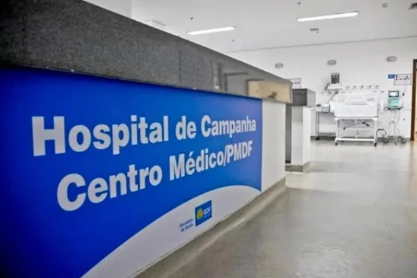 faixa dentro do hospital da PMDF