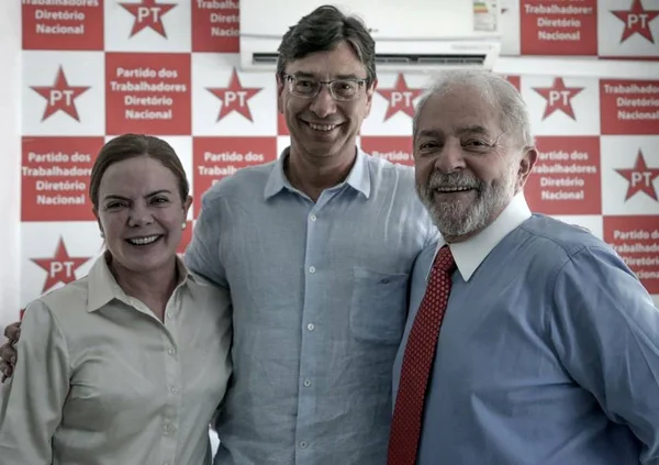 Gleisi Hoffmann, MArcio Pochmann e Lula