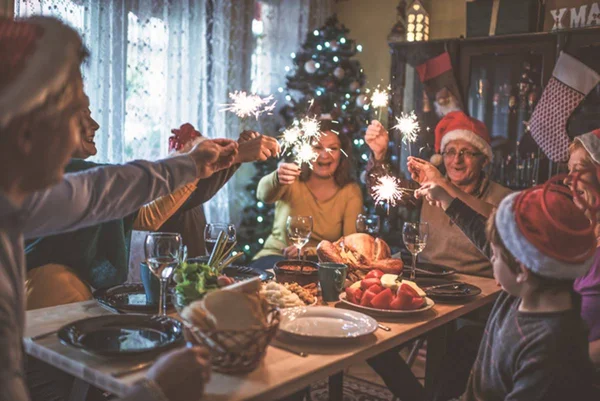 Família comemora o Natal
