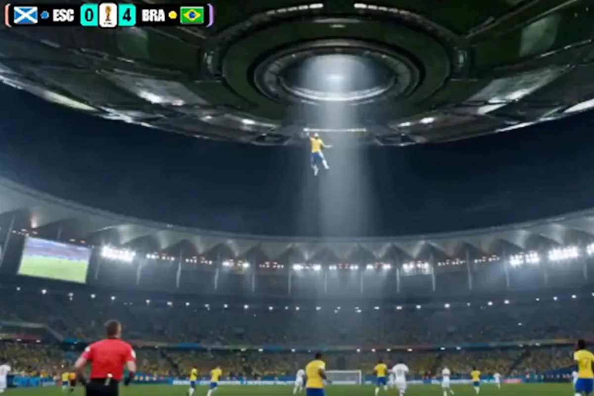 Vídeo de IA ilustra que Neymar será abduzido por ETs durante Brasil x Escócia Vídeo de IA ilustra que Neymar será abduzido por ETs durante Brasil x Escócia