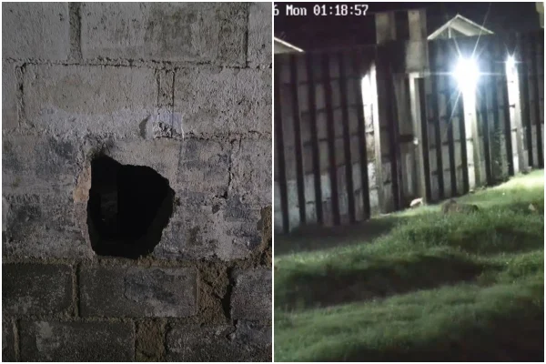 Trio fez buraco em parede para tentar fugir do Complexo de Gericinó