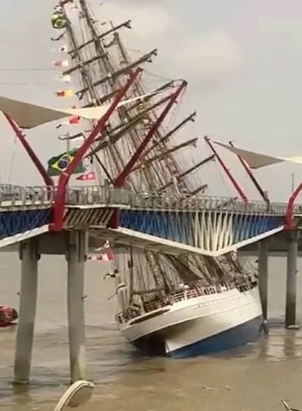 Marinha não revela custos para consertar veleiro que bateu em ponte - destaque galeria Marinha não revela custos para consertar veleiro que bateu em ponte - destaque galeria