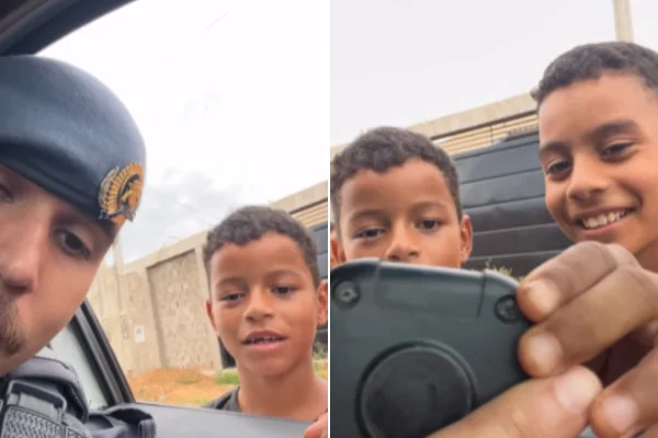 PM deixa criança acionar sirene e reação emociona: “Vou ser polícia”