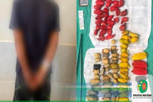 Homem engole maconha, cocaína e 6 cabos de celulares para evitar prisão