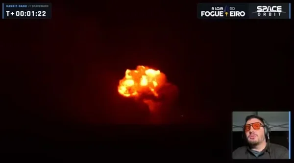 imagem colorida explosão foguete maranhão
