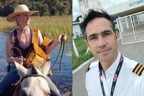 Pesquisadora alemã Lydia Theresia Mocklinghoff e o piloto Henrique Martin morreram em acidente aéreo em MS - Metrópoles