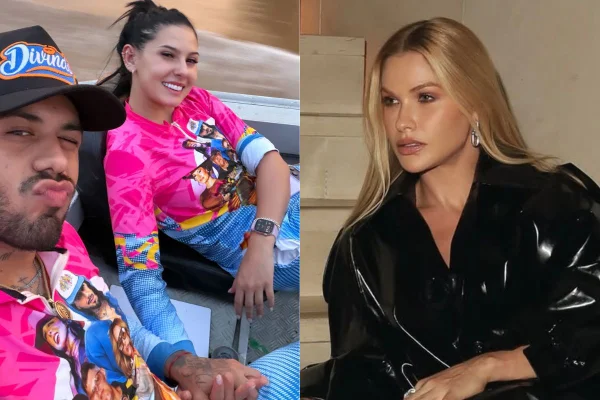 Montagem foto de Ana Castela e Zé Felipe e foto de Andressa Suita