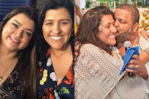 Montagem colorida de Regina Casé com Preta Gil e Arlindo Cruz - Metrópoles