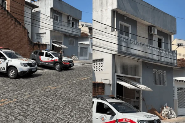 Colagem colorida da casa onde dois homens morreram por uma descarga elétrica durante obra - Metrópoles