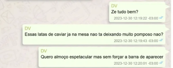 Vorcaro ofereceu a Moraes almoço com caviar, foie gras e trufas; veja fotos - destaque galeria Vorcaro ofereceu a Moraes almoço com caviar, foie gras e trufas; veja fotos - destaque galeria