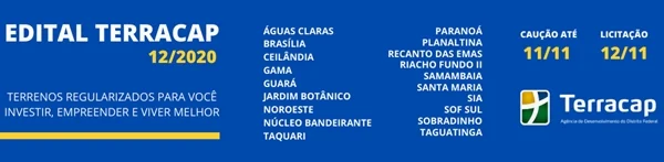 Leilão da Terracap tem terreno no Polo JK e bancas de jornal no Noroeste - destaque galeria Leilão da Terracap tem terreno no Polo JK e bancas de jornal no Noroeste - destaque galeria