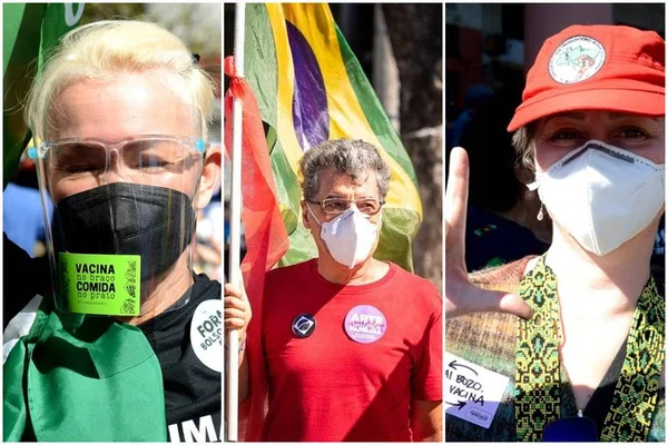 Famosos protestam contra Bolsonaro em manifestação no centro do Rio