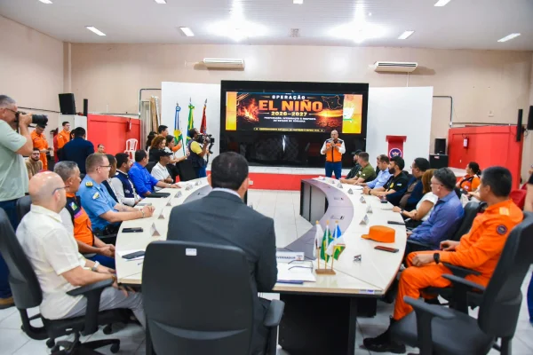 Imagem colorida mostra Gabinete Integrado da Operação El Niño 2026-2027 em Roraima - Metrópoles