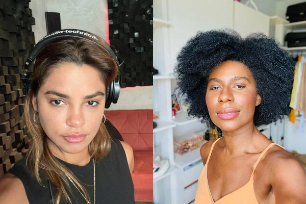 Foto colorida de Lucy Alves e Indira - metrópoles
