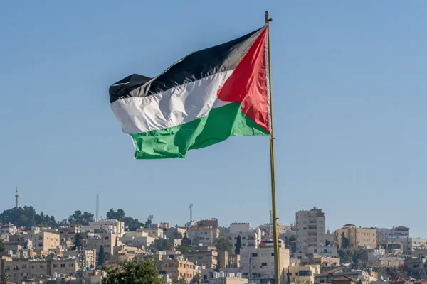 Imagem colorida da bandeira palestina