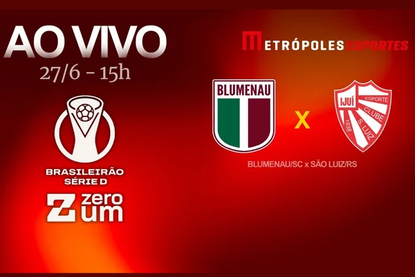 Série D ZeroUm: Metrópoles transmite Blumenau-SC x São Luiz-RS ao vivo