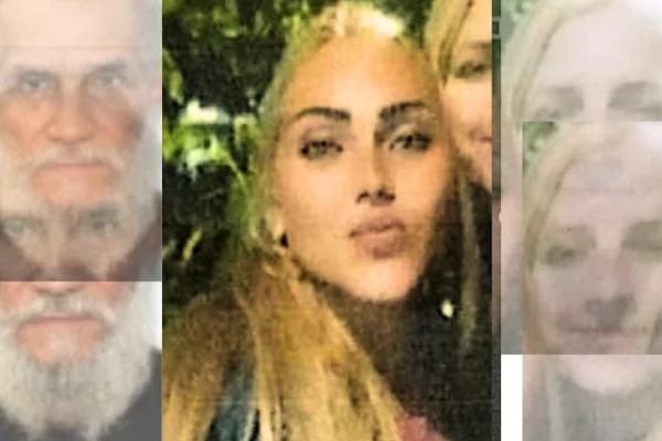 Mulher loira de cabelo solto fazendo biquinho com a boca - Metrópoles
