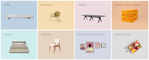 site com móveis em destaque para venda