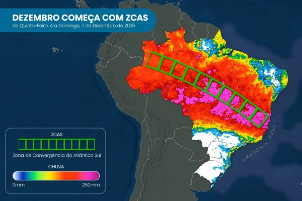 Alerta Zona de Convergência do Atlântico Sul (ZCAS)