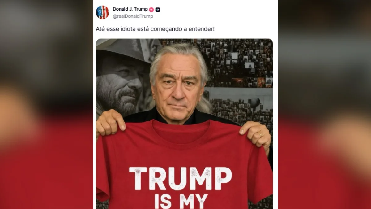 Trump usa IA para retratar ator Robert De Niro, crítico do governo, como fã