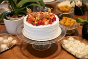 Bolo de frutas vermelhas 
