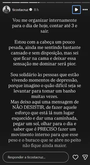 Tico Santa Cruz desabafa sobre luta contra a ansiedade e manda recado - imagem 3 Tico Santa Cruz desabafa sobre luta contra a ansiedade e manda recado - imagem 3