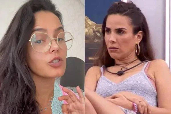 Montagem com duas fotos coloridas: uma de Luciele di Camargo, e outra de Wanessa Camargo