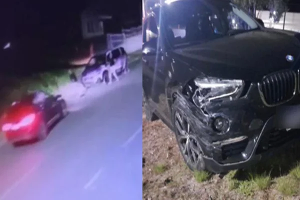 Com BMW, mulher atropela homem e o agride com pauladas em frente à sede da Polícia Militar