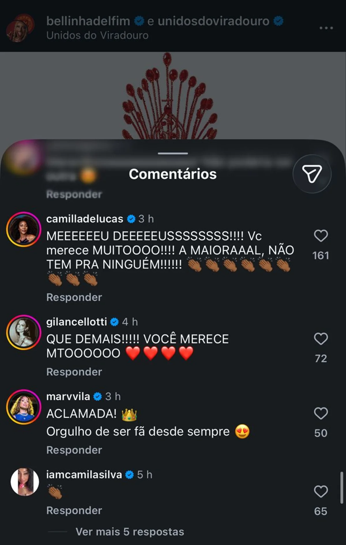 Como Bellinha Delfim herdou coroa de Juliana Paes com apoio da comunidade - imagem 3 Como Bellinha Delfim herdou coroa de Juliana Paes com apoio da comunidade - imagem 3