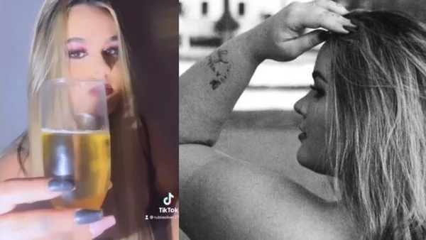 Montagem colorida de fotos da ex-namorada de jogador que teve corpo encontrado esquartejado