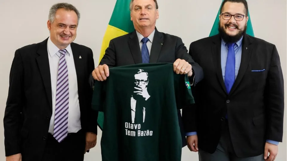 Bernardo Küster ao lado do então presidente Jair Bolsonaro Bernardo Küster ao lado do então presidente Jair Bolsonaro
