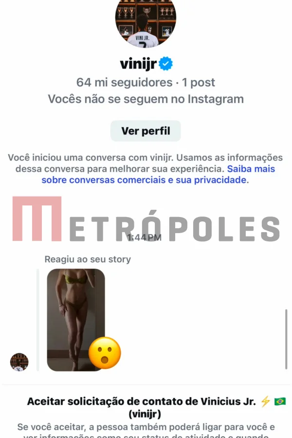 Vini Jr. curte foto de atriz e reage com emoji: “Uau” - destaque galeria Vini Jr. curte foto de atriz e reage com emoji: “Uau” - destaque galeria
