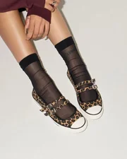 Chuck Taylor All Star Dainty Mary Jane Leopard Suede, da Converse