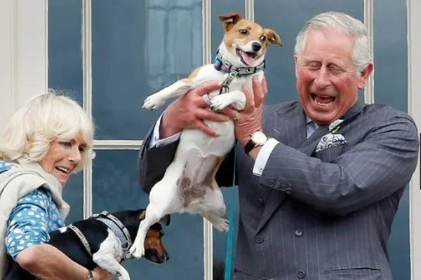 Imagem colorida de Camilla e Charles