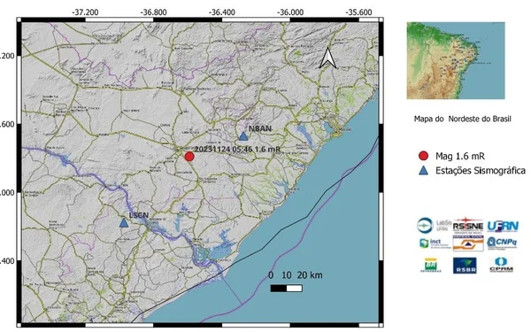 Tremor de terra em Alagoas
