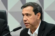 Presidente do Sindicato Nacional dos Aposentados, Pensionistas e Idosos da Força Sindical (Sindnapi), Milton Baptista de Souza Filho em pronunciamento durante a CPMI do INSS