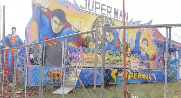 Brinquedo Superman que matou jovem em um parque de diversões, em Itu, interior de SP